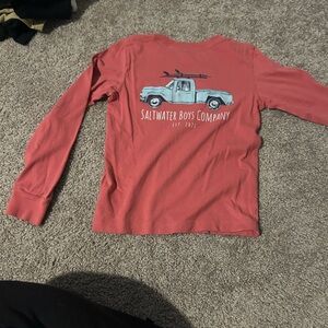 Red Long Sleeve Kids Shirt